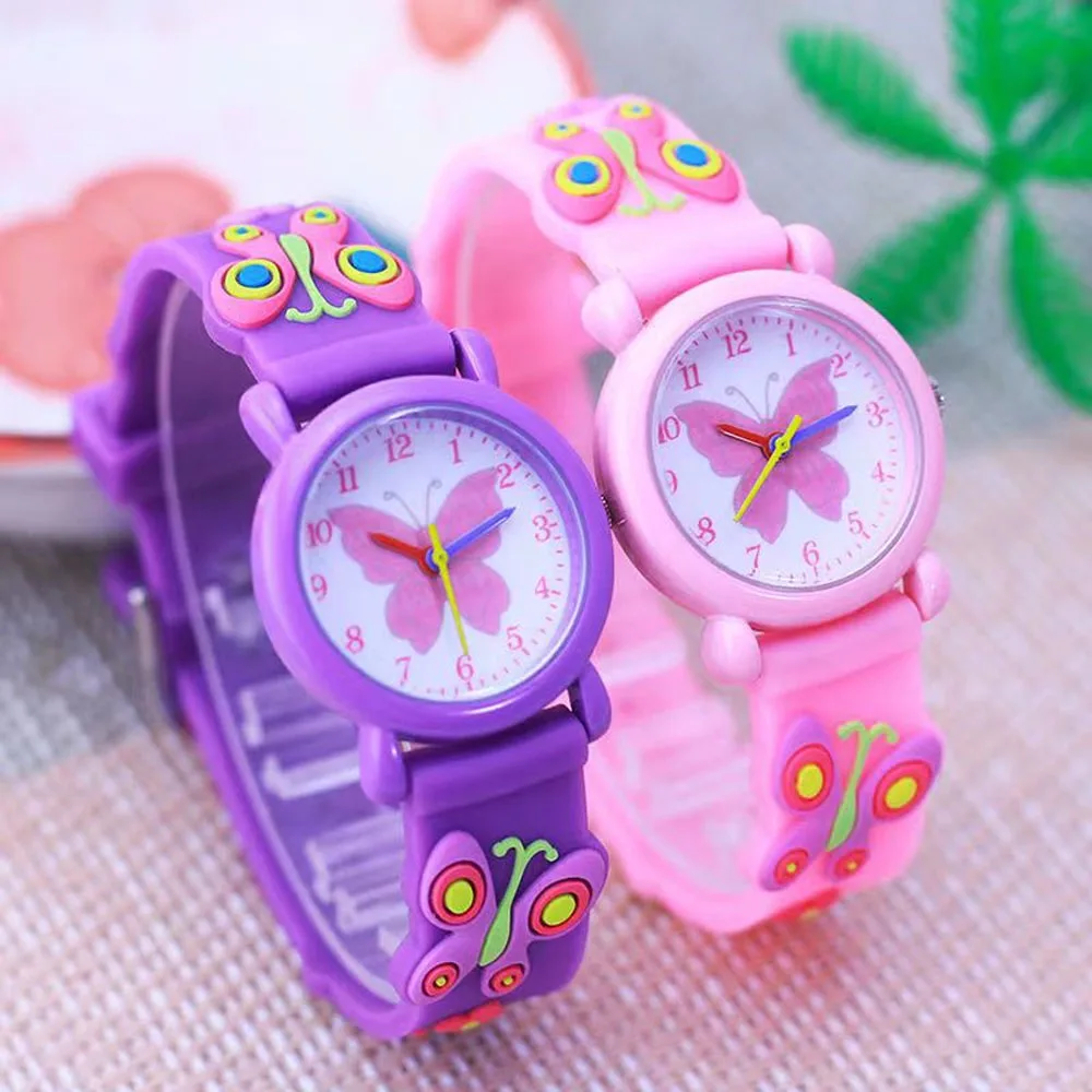 Kids Watch Children Girls Boys Students Clock Butterfly Colourful Silicone Wristwatch Birthday Christmas Gift Quartz Watches medical nurse watch nursing penlight flashlight set 2021 silicone quartz pocket watches colourful gift for hospital doctor
