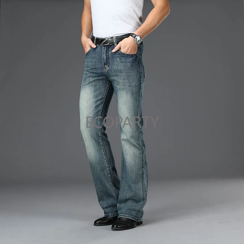 Jeans Men 2023 Mens Modis Big Flared Jeans Boot Cut Leg Flared Loose Fit high Waist Male Designer Classic Denim Jeans Pants 5