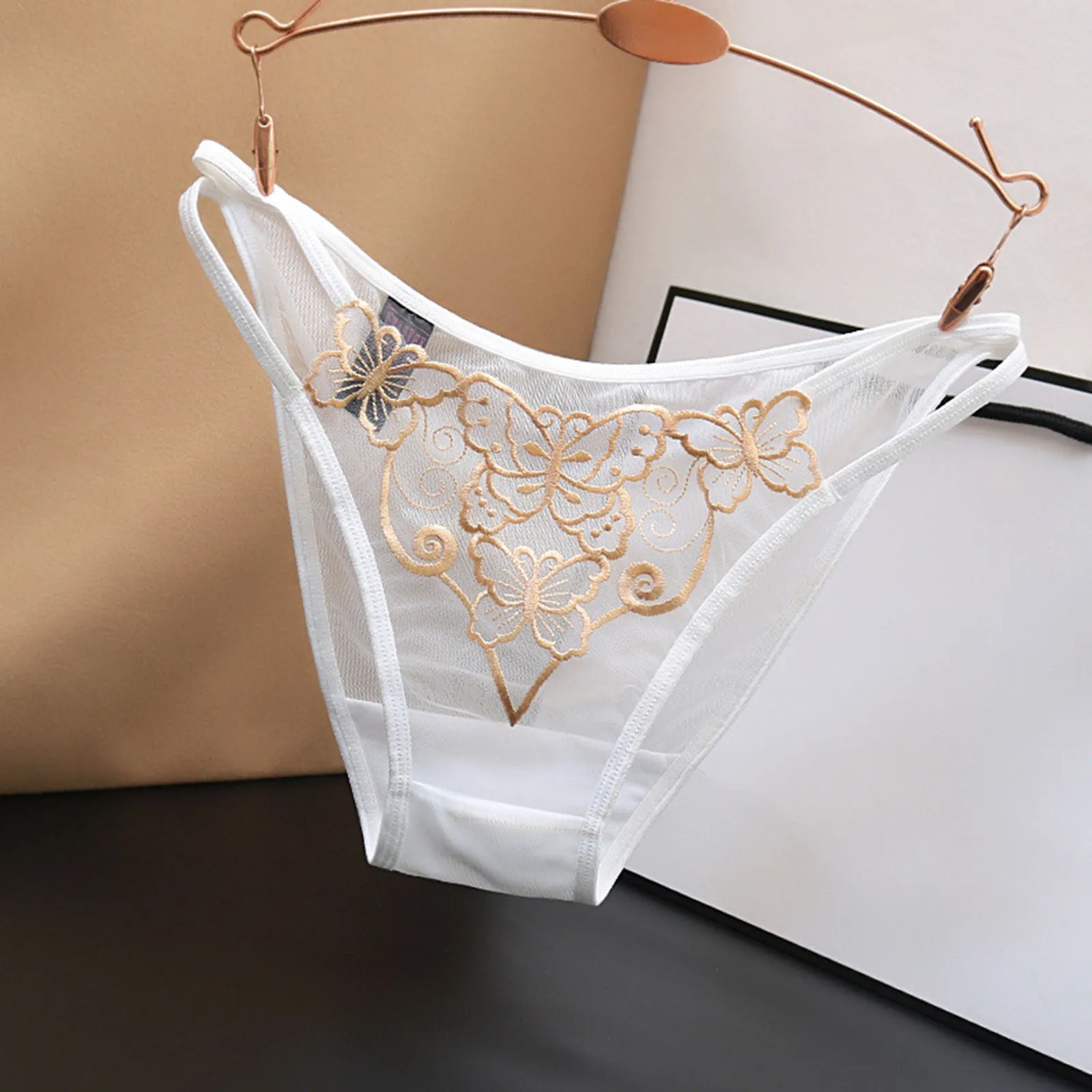 

New Pure Briefs For Women Low Waist High Elasticity Comfortable Cotton Crotch Breathable Mesh Hollow Cotton for Women Combo