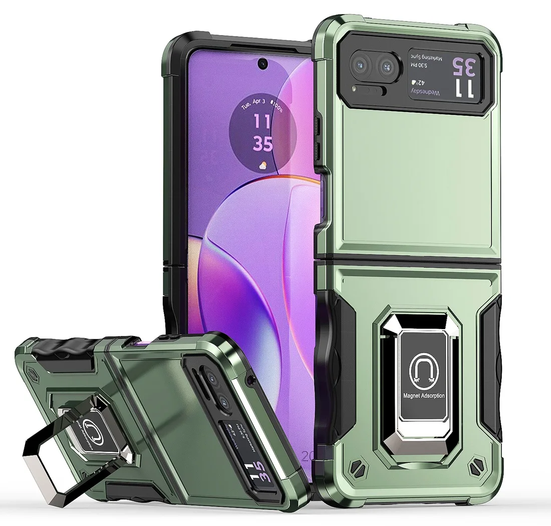 Enhanced Metal Ring Kickstand Shockproof Phone Case