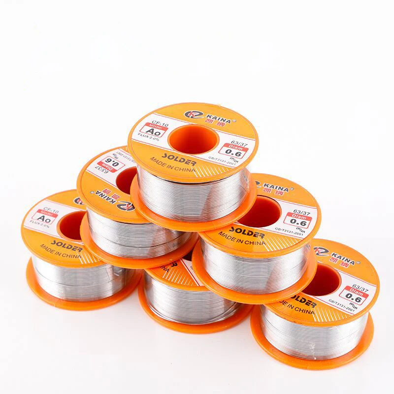 Soldering Wire 50/100g Rosin Solder Wire Tin B-1 63/37 CF-10 Flux 2.0% 0.5/0.6/0.8/1.0/1.2/1.5/2.0mm Welding Soldering Iron Cord Reel