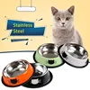 Cat Food Bowl Stainless Steel Kitten Cat Feeder Water Bowl With Non-Slip Rubber Base Small Pet Bowl Cat Accessories Pet Supplies 2