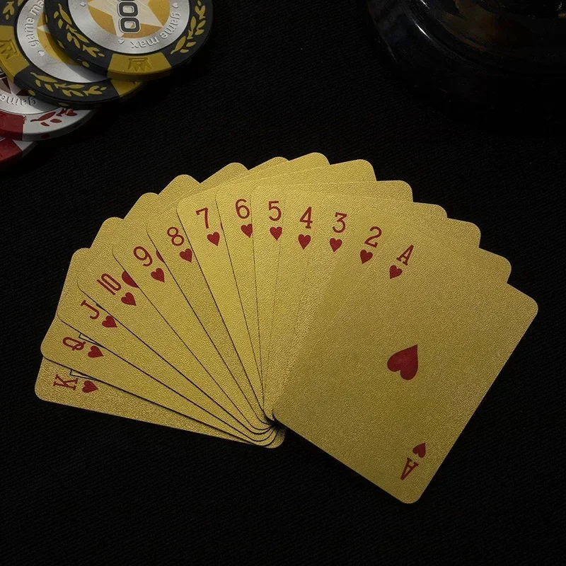 Playing Cards Plastic Playing Cards Golden Mini Playing Cards Waterproof Plastic Playing Cards