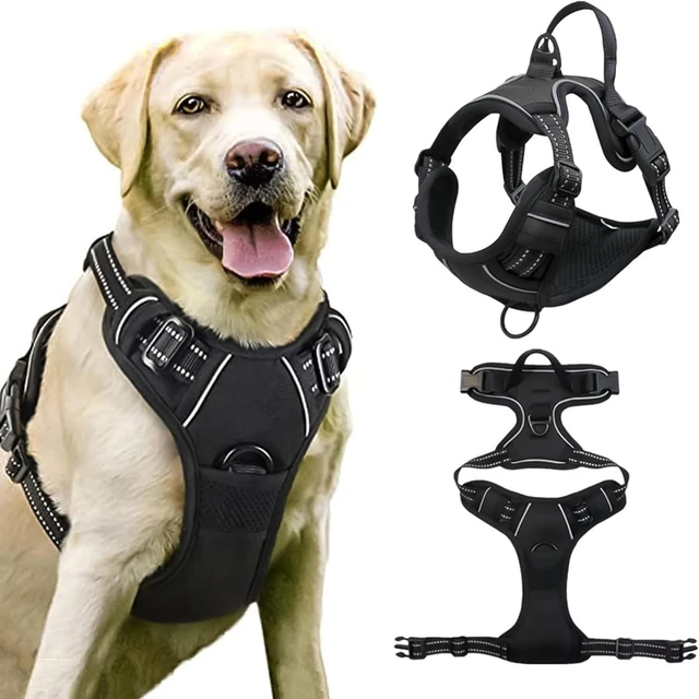 Dog Harness for Dogs No Pull Chest Harness Dog Traction Medium Dog Vest Adjustable Padded Vest Breathable with Reflective Tape