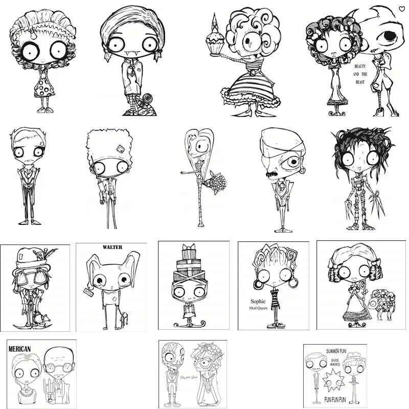 cartoon character Transparent Klar Silikon Stempel/Dichtung f&uuml;r DIY scrapbooking/foto album Dekorative klare stempel bl&auml;tter