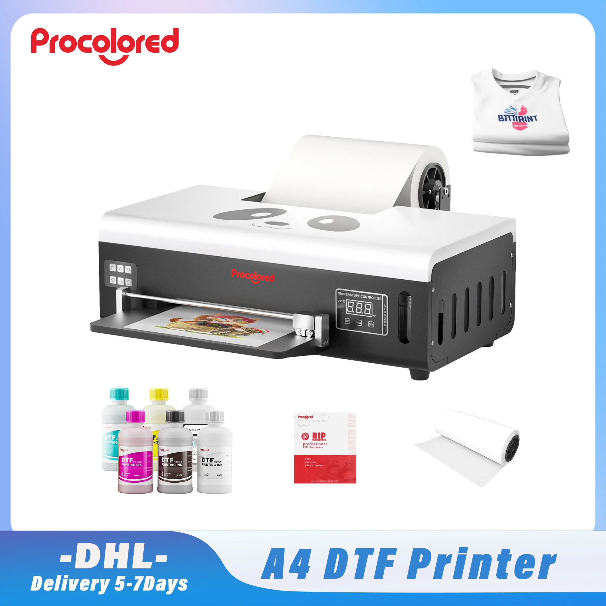 

Рулон рулона A4 DTF Printer L800, прямая передача пленки, печатная машина, футболки, сумки, шляпы для принтера DTY DTF с видео