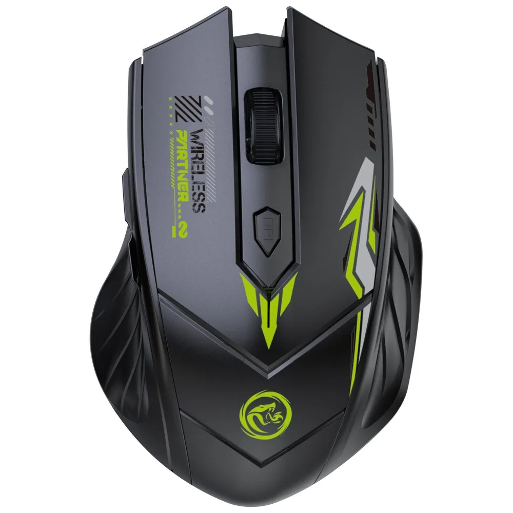 Dual-Mode Bluetooth Wireless Rechargeable Gaming and Office Mouse with Silent Click and Six Buttons
