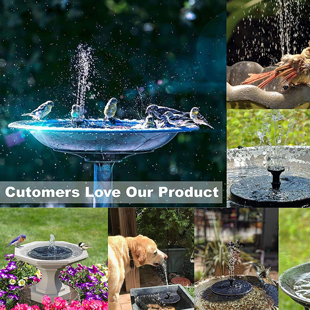 1/2PCS Waterfall Fountain Solar Water Fountain Set Pond Decor Outdoor Brushless Motor Solar Fountain Floating Solar Panel