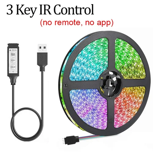 TV 백라이트 블루투스 USB RGB LED 테이프 조명, SMD 5050, 유연한 USB DC 5V 리본 다이오드, RGB LED 스트립 장식 램프, 1M, 2M, 3M, 4M, 5M 7