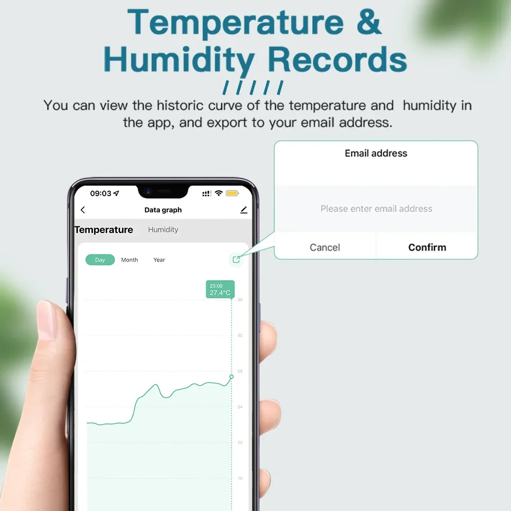 Tuya WiFi Temperature Humidity Sensor Smart Life Support Alexa Google Home