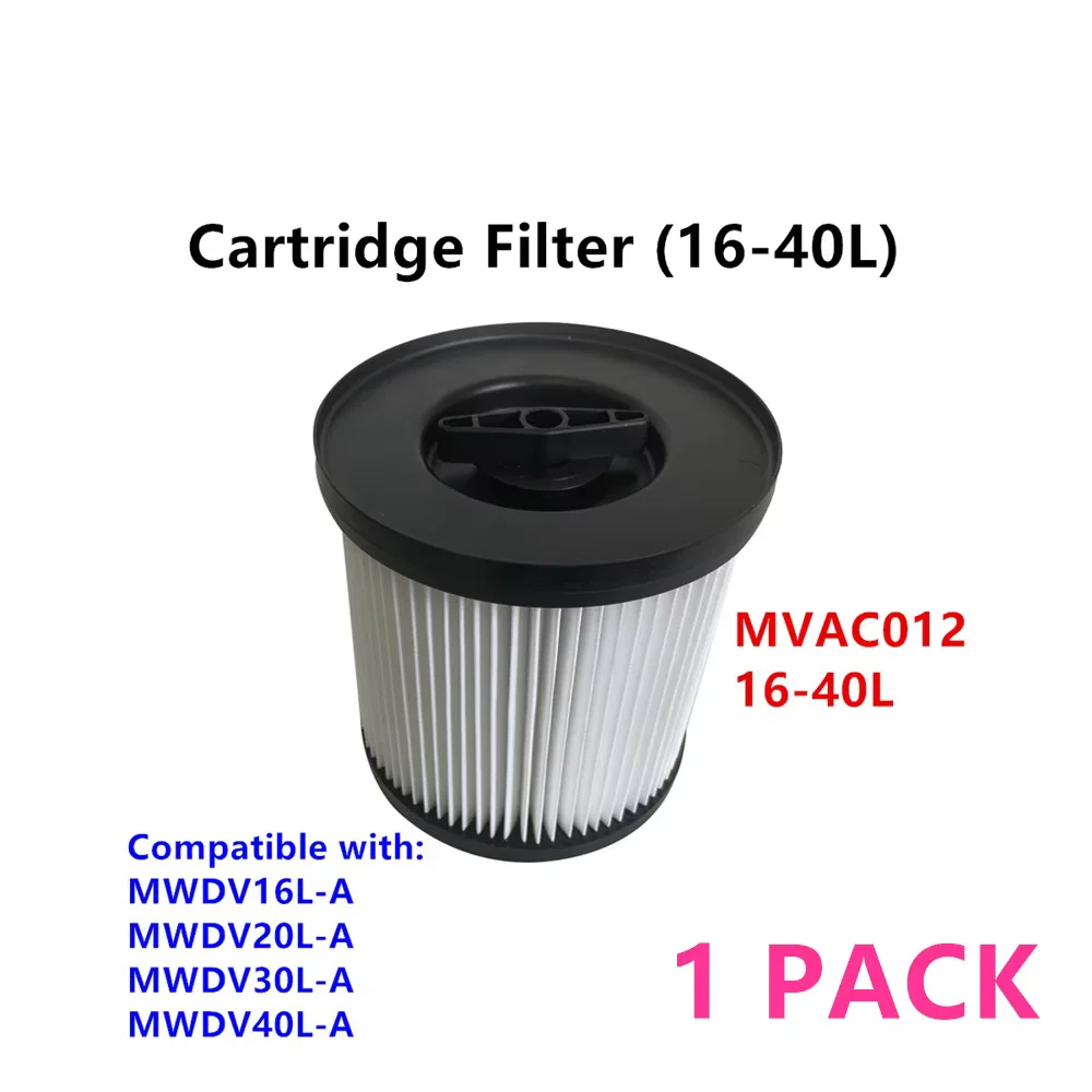 1 PACK MAC ALLISTER Cartridge Filter MVAC012(16-40L) compatible with MWDV16L-A MWDV20L-A MWDV30L-A MWDV40L-A vacuum cleaner