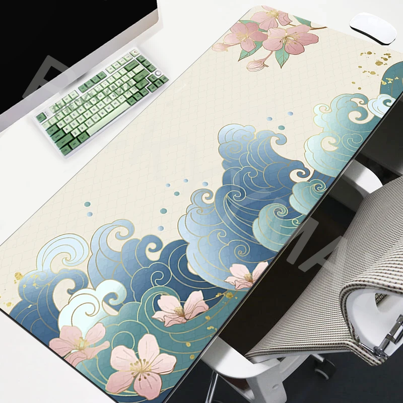 Alfombrilla de ratón grande Clouds Art, alfombrilla de ratón para juegos, alfombrillas para jugador grandes, alfombrillas de goma antideslizantes para teclado de 100x55cm, alfombrillas para ratón de e