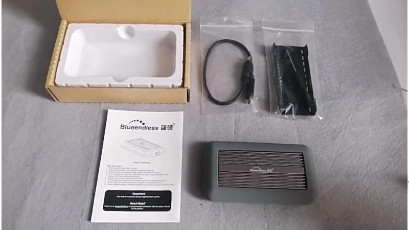 

Корпус для жесткого диска Blueendless USB3.2 Type C 3.2, 40 Гбит/с, высокоскоростной ящик для хранения жесткого диска емкостью 2