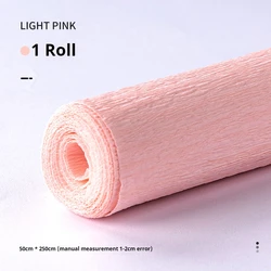 Vibrant 20 - Color Crepe Paper Roll for DIY Crafts & Gift Wrapping (1 roll light pink)