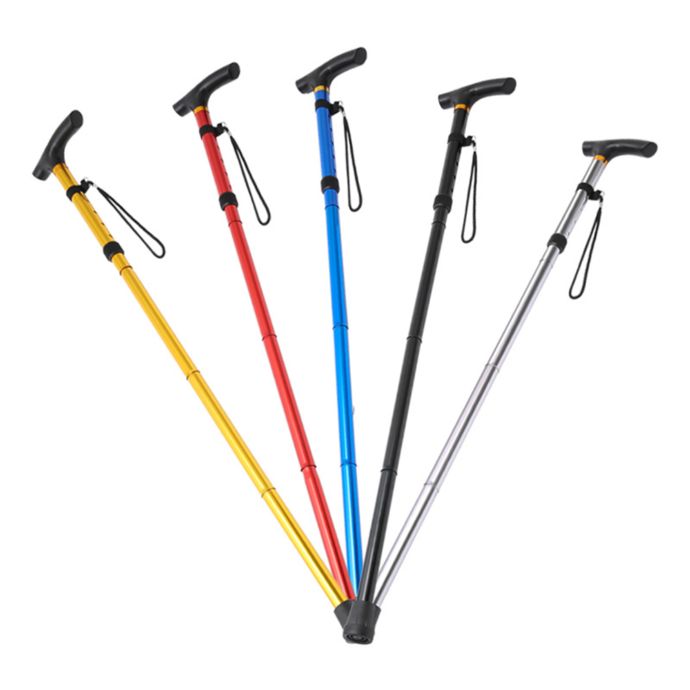 Outdoor Walking Poles Hiking Folding Hiking Poles Multifunctional Telescopic Portable Poles Climbing Poles Hiking Stick