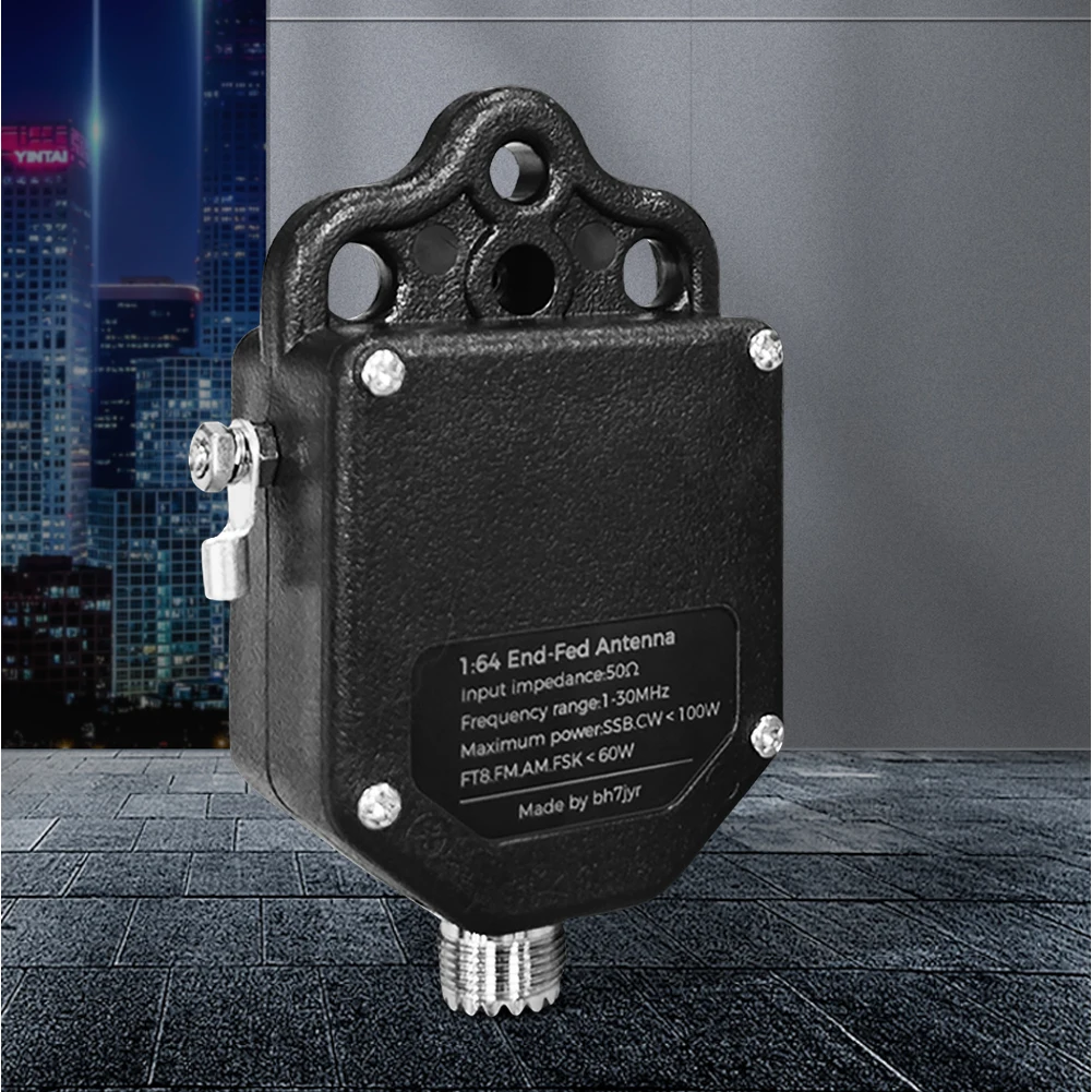  ﻿1:64 Balun End Fed Antenna Portable HF End Fed Antenna 4-Band 8-Band Half-Wave Radio Antenna 1MHz To 30MHz 100W Outdoor Power