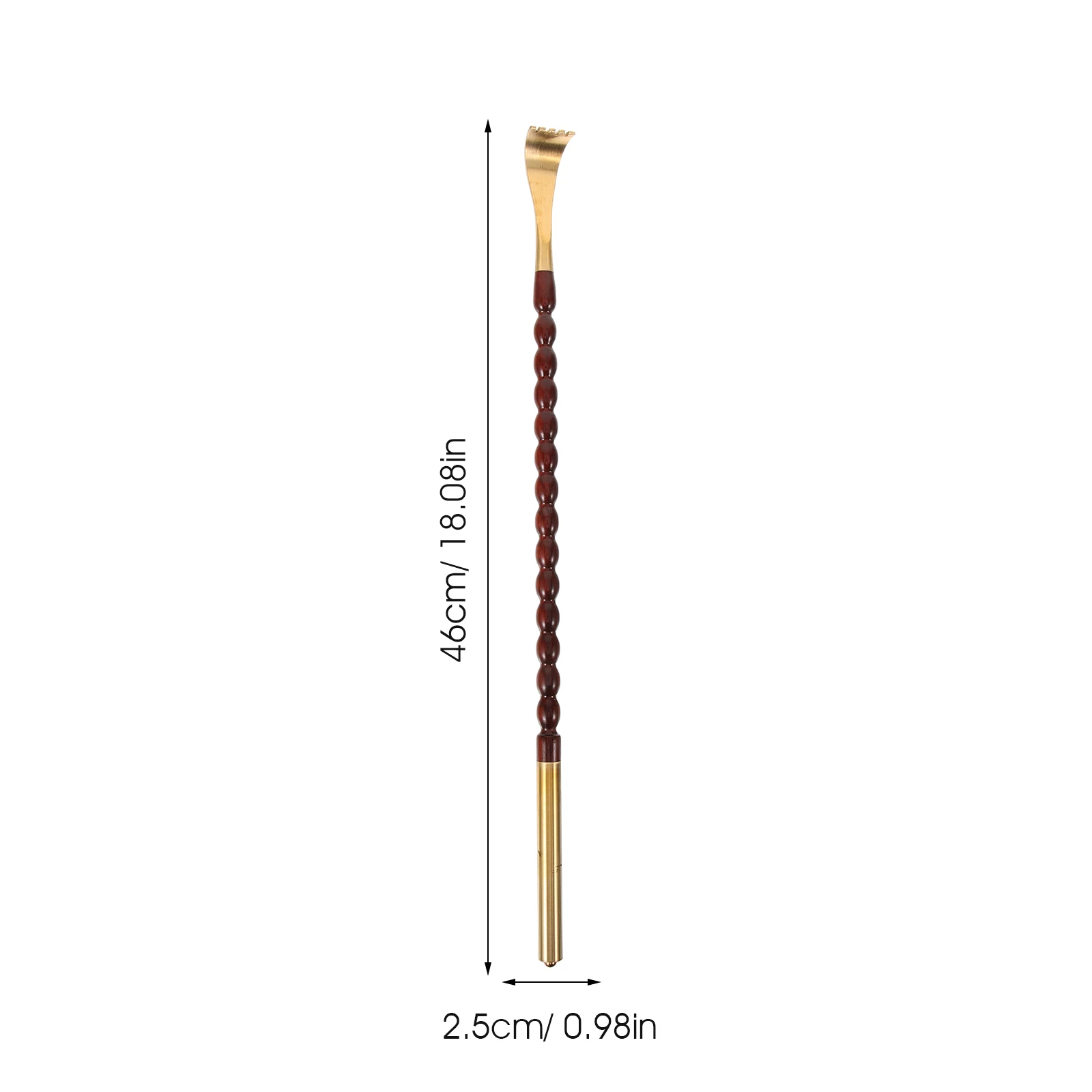 Long Handle Wooden Back Scratcher With Brass Head Portable Relief Tool For Wood Back Scratcher Massage Accessories Wooden back scratchers massage tool