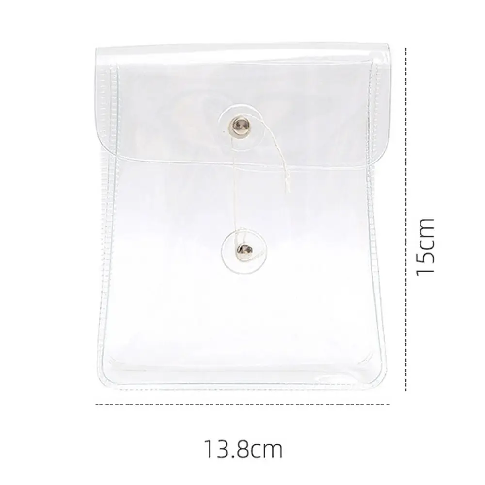 방수 PVC 연필 파우치 대용량 메이크업 가방 투명 보관 가방 투명한 문구류 스티커 가방