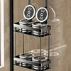 Bathroom Storage Rack Over The Door Shower Caddy Bathroom Hanging Shelf Double Layer Shower Shelf Bathroom Caddy Organizer 3