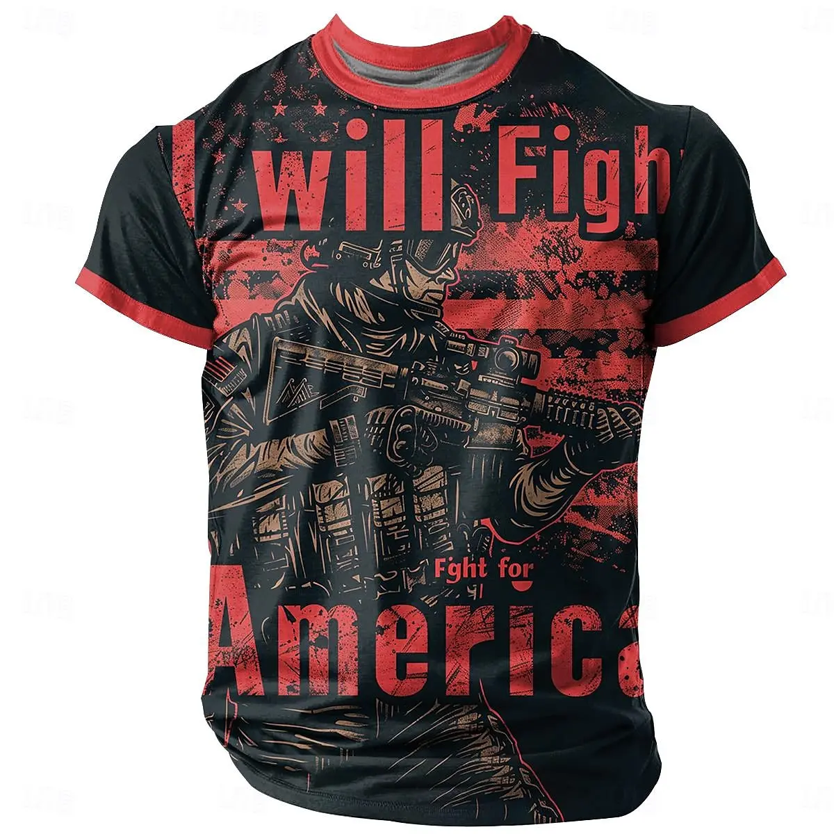 

American Special Forces Men's T Shirt Fashion 3D Soldier Print Tees Summer Outdoor Sports Short Sleeve Casual O-neck Loose Tops