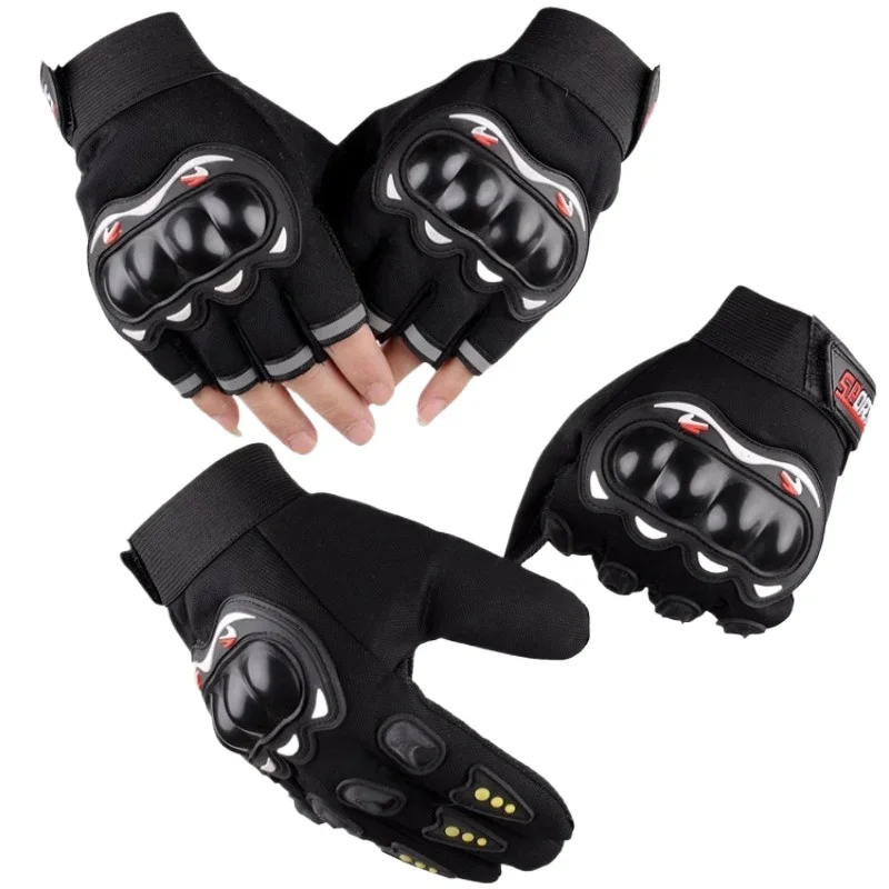 Men's Motorcycle Gloves Full/half Finger Tactical Knuckles Protective Motocross Gloves Durable Riding Working