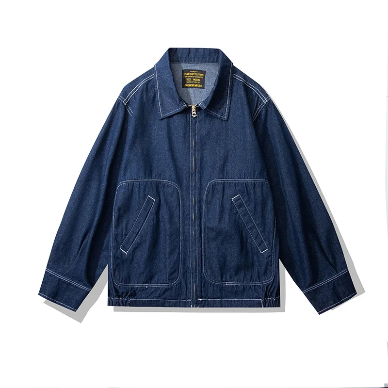 OKONKWO-Men's Travel Jacket, Yokosuka Denim Blazer, Outdoor Trekking, Hiking, Climbing, Combat Overcoat, Camp Cargo Outer Jacket hiking jackets waterproof hiking jackets waterproof jacket waterproof raincoat waterproof coats