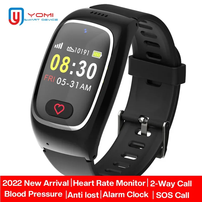

4G Elderly GPS Smart Watch Men Heart Rate Blood Pressure Monitor GPS Tracker 2-Way Phone Call One-key SOS Android Phone Watch