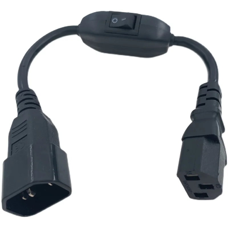 Adattatore Di Alimentazione IEC320 C14 A C13 90° - 2 Pezzi, Angolare Maschio-Femmina, 250V 10A, Nero - Per Stampanti, PC E Elettrodomestici - 4