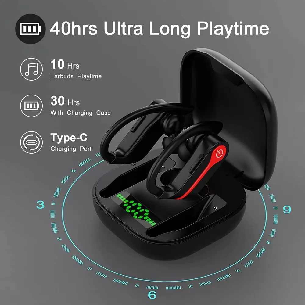 Sports & Comfort Wireless Earphone Black l Gaming l High Sound Quality l Bluetooth 5.0