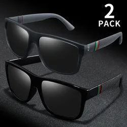Polarized Vintage Designer Sunglasses - Fashionable Men's Eyewear (Gray and Black)