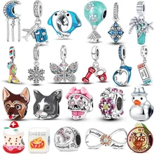 

Authentic 925 Sterling Silver 6 Beads Pentagram Beads Fit Original Pandora Bracelet&Bangle For Women Fashion Jewelry Gift