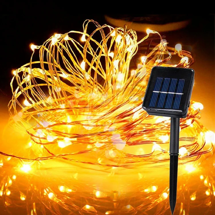 Solar fairy lights 1 set outdoor waterproof 8-mode copper wire fairy tale Christmas light for outdoor garden