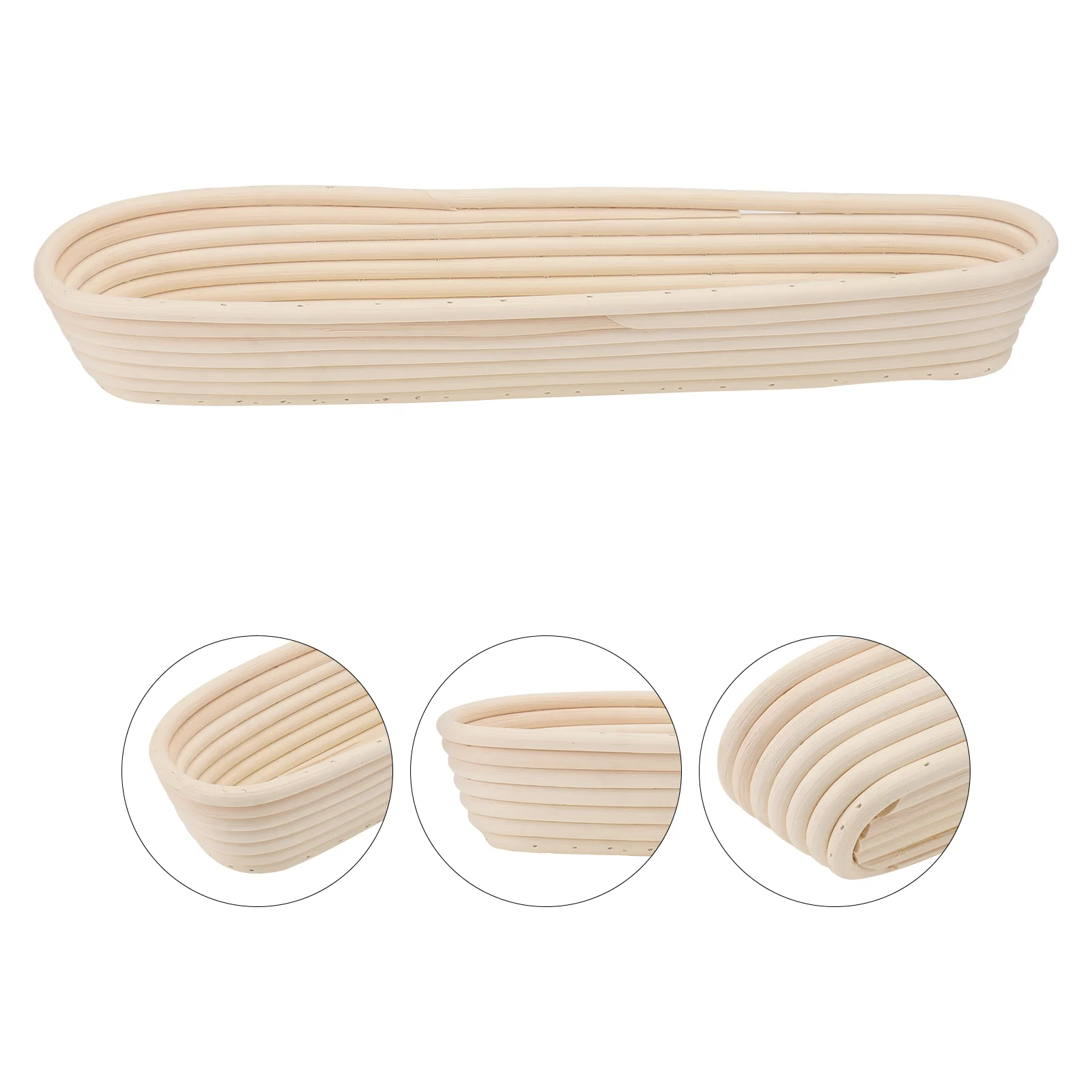 

Bread Banneton Proofing Basket Rectangular Dough Bowl Bakers Proving Baskets for Sourdough Lame Bread Slashing Scraper Tool