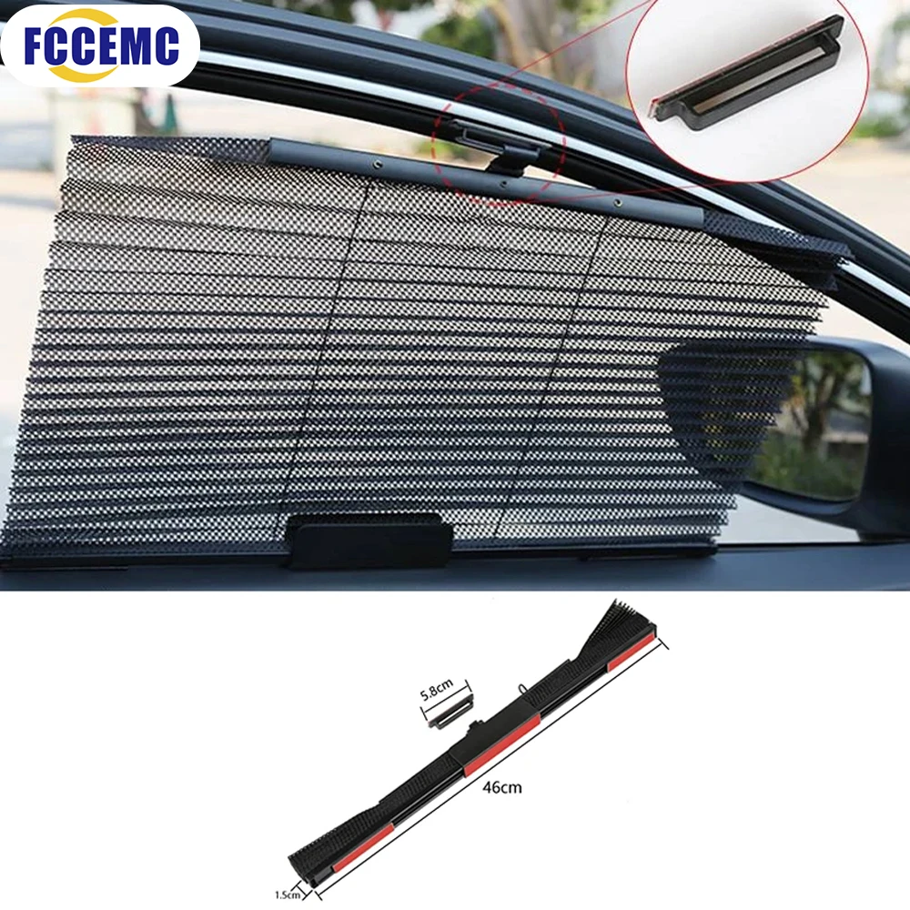 Car Side Window Sun Shade 1PCS Car Side Folding Sunshade Retractable Car Front/Rear Window Sunshades Mesh UV Protect Curtain Foldable Auto Truck SunShield