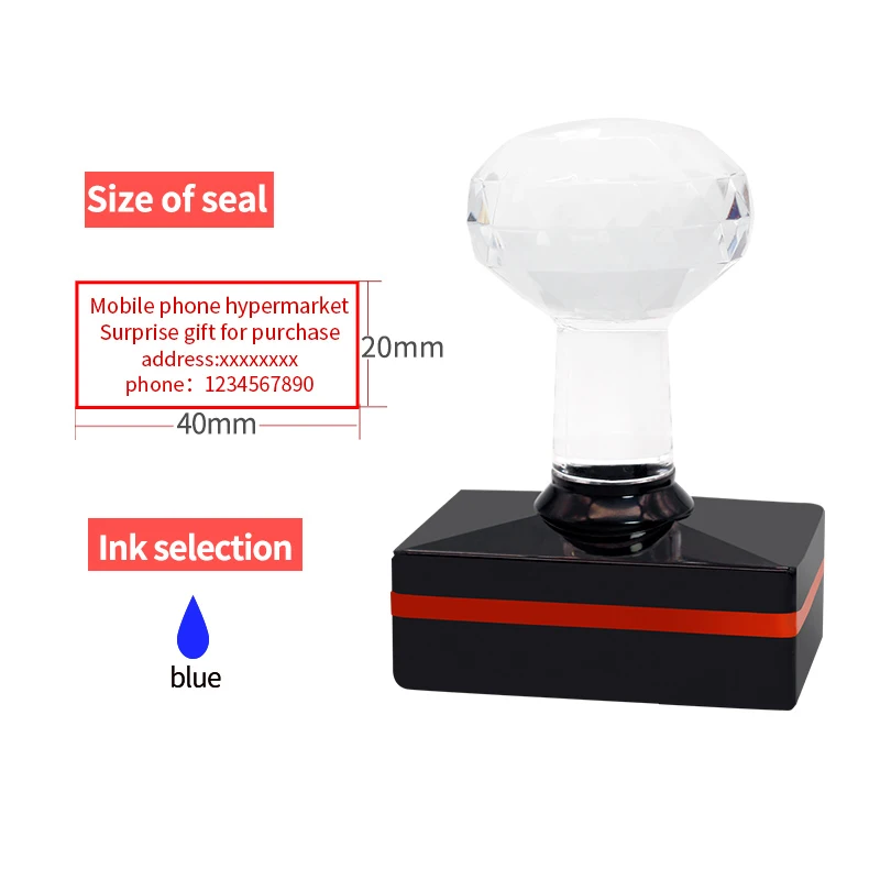 Customized Personalized Logo Self-Inking Stamp with Photosensitive Ink
