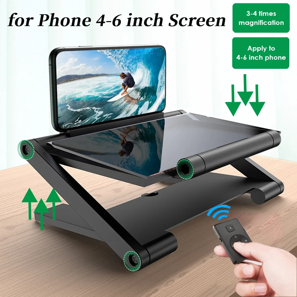 Phone Screen Amplifier 8 inch 3D Phone Screen Amplifier Universal HD Phone Screen Video Magnifier with Foldable Holder Magnifying Glass Bracket For Phone Screen Amplifier