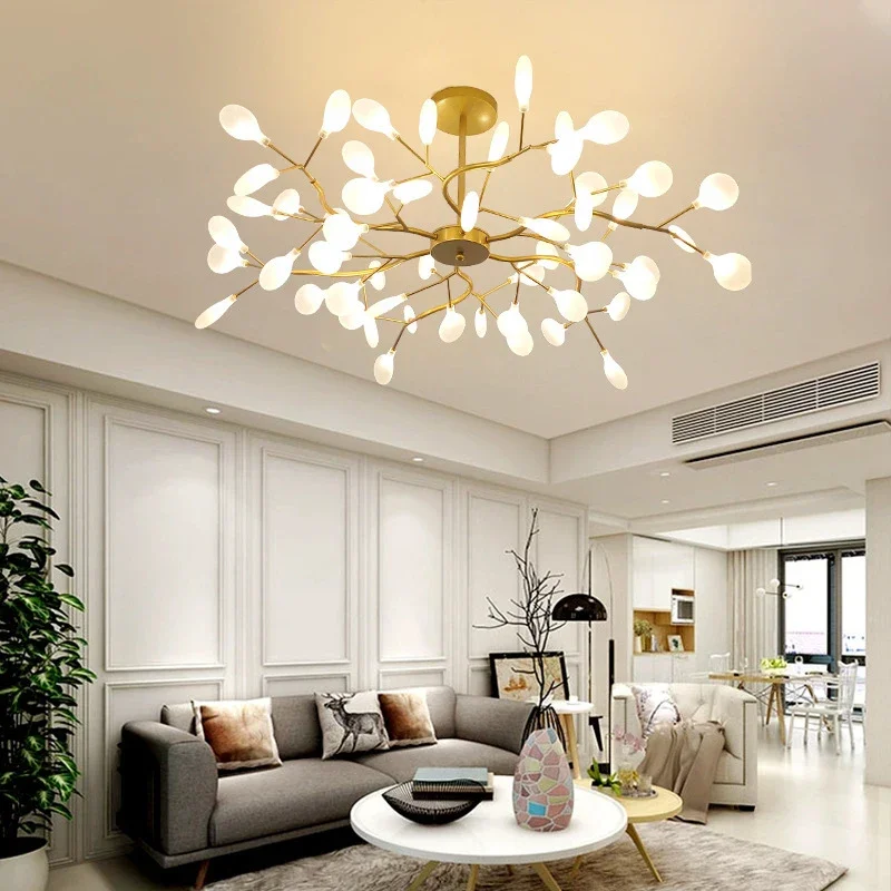 LED Chandelier Ceiling Chandelier LED Pendant Light Modern Branch G4 Led Ceiling Chandelier Nordic Gold Art Living Room Pendant Lights Lighting Home Decor Restaurant Bedroom Lamps