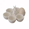 Rabbit Shaped Ceramic Egg Tray, Kitchen Refrigerator Storage Egg Tray, Creative Household Egg Storage Box, Household Items 6