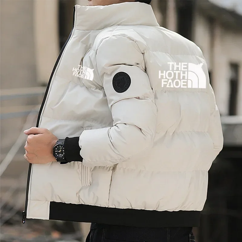 Fashion and Leisure New Winter Sports Thick Men's Warm Zipper Jacket Casual Men's Jacket Windproof Cotton Down Zipper Jacke