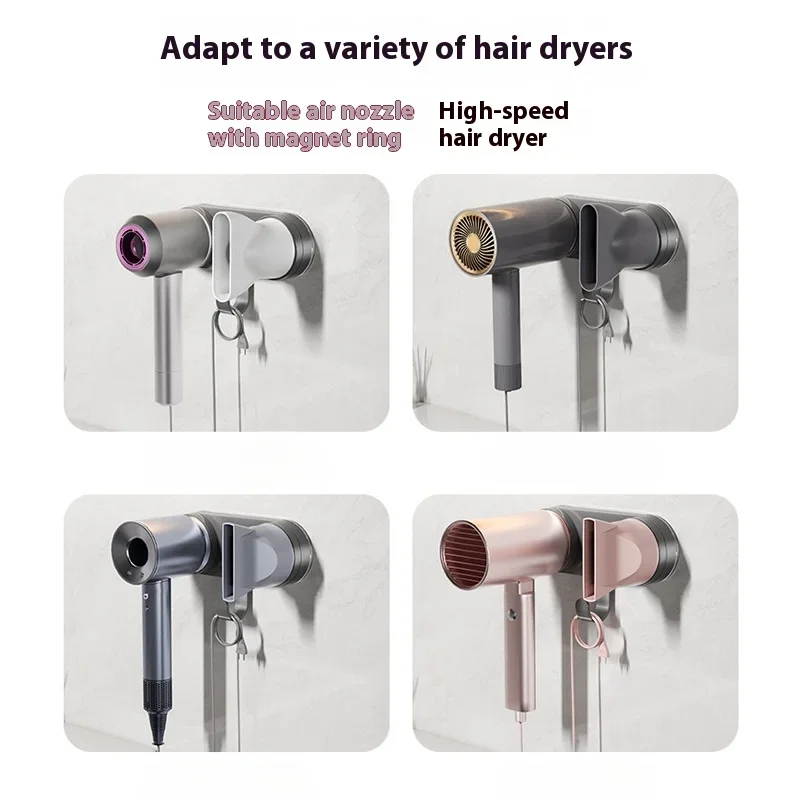 Wall-mounted Sucker Hair Dryer Storage Rack Apply Laifen Dyson Bathroom and Home Furnishings Non Perforated Hair Dryer Bracket 4