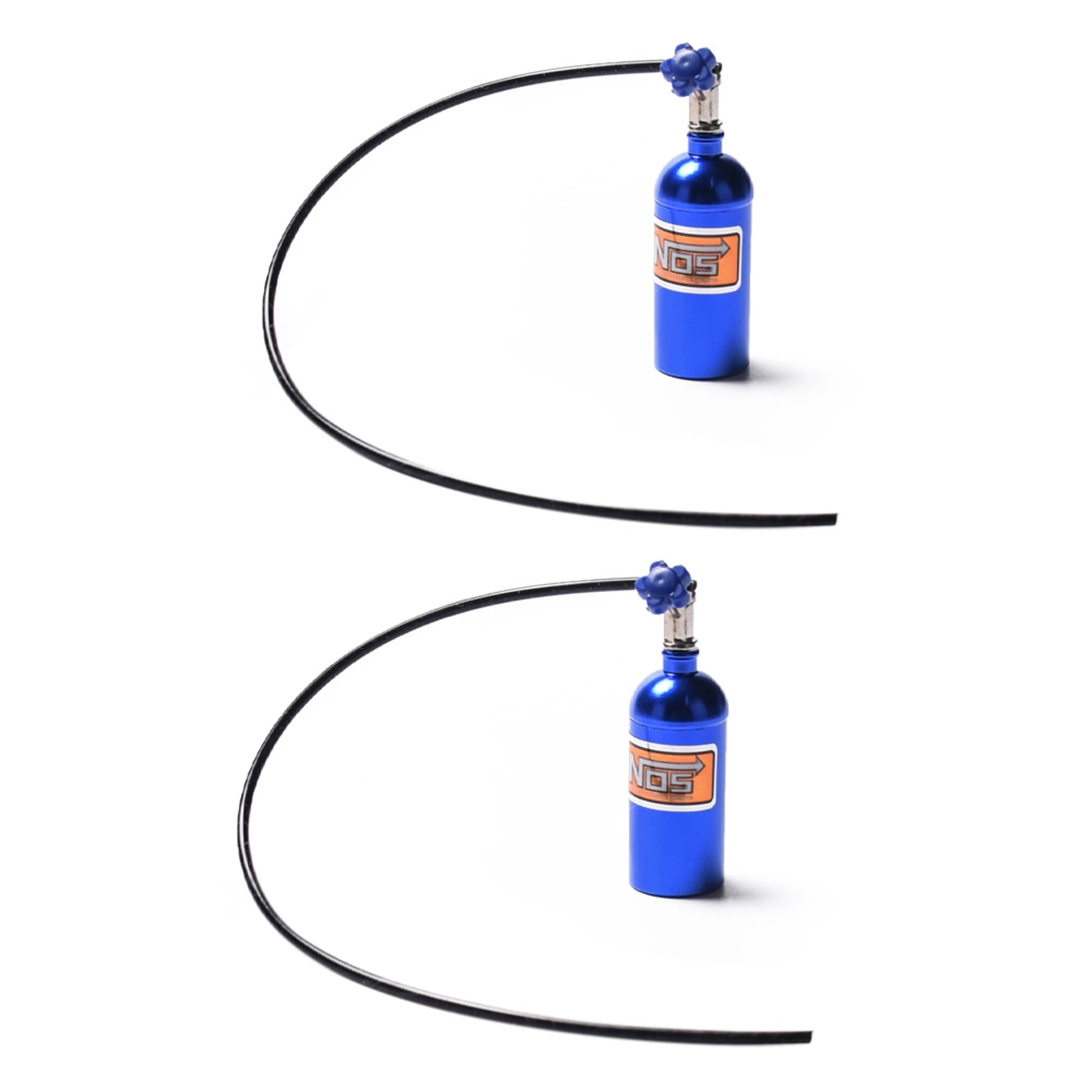 

2X Metal Simulated NOS Nitrogen Bottle for 1/10 RC Crawler Car Defender Bronco RC4WD D90 D110 TRX4 Axial Scx10 Blue