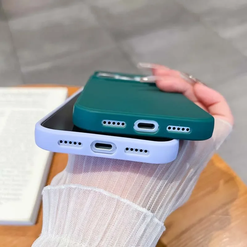 Modische Candy-Farben Silikonhülle mit Hautgefühl für iPhone 17 Pro Max Air 16 15 14 Plus Pro Max Stoßfeste Vollschutz-Hülle – Detail 12