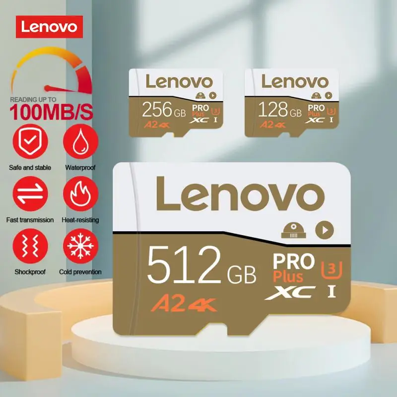 Scheda Di Memoria Lenovo Micro Tf/Sd 2Tb 1Tb V30 U3 128Gb 512Gb Scheda Sd Sd/Tf Scheda Flash Classe 10 Scheda Di Memoria Per Telefono Drone Ps4 Ps5