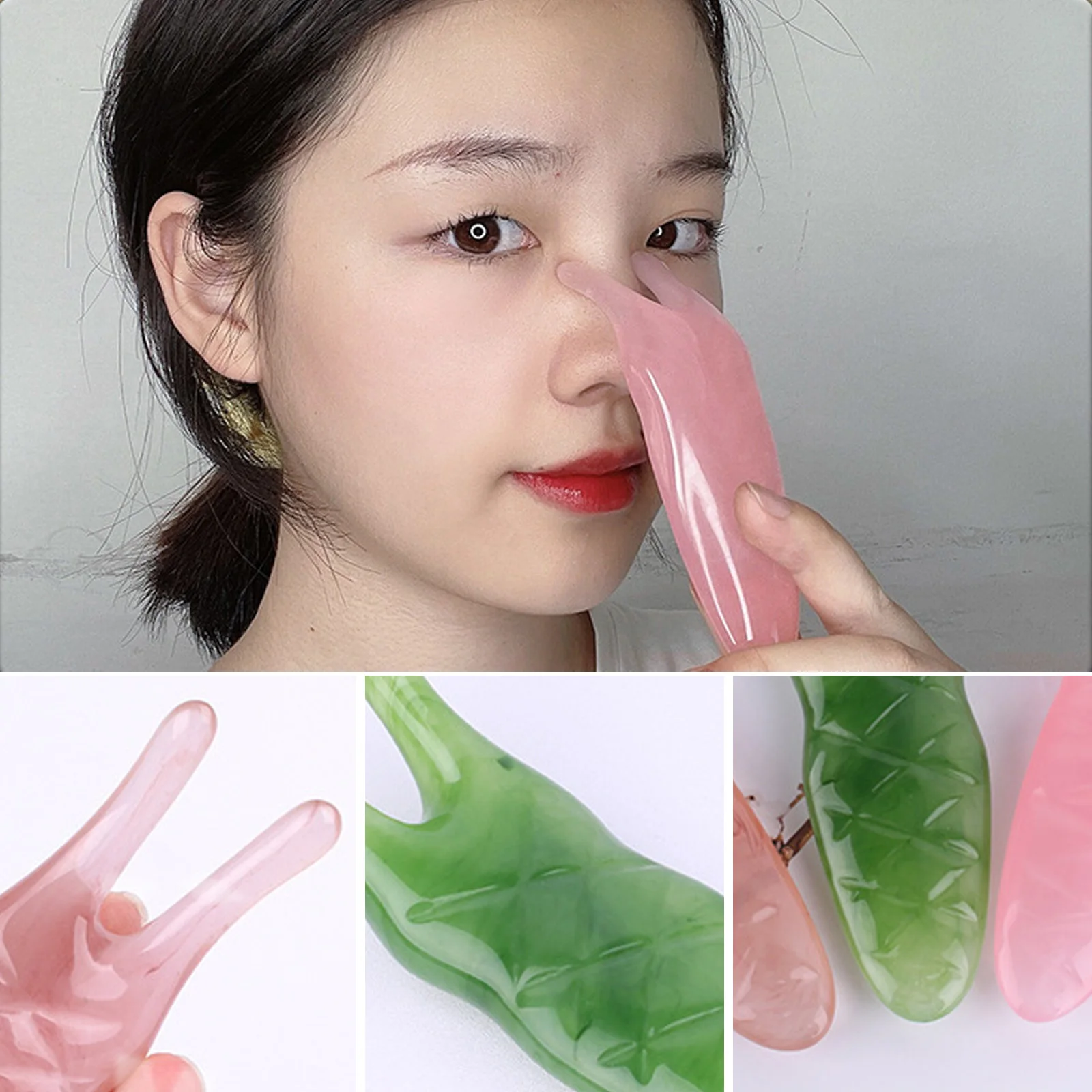 

1Pcs Resin Nose Massager Promote Blood Circulation For Trigger Point Therapy Pedicure Gua Sha Board Nose Lifting Tool