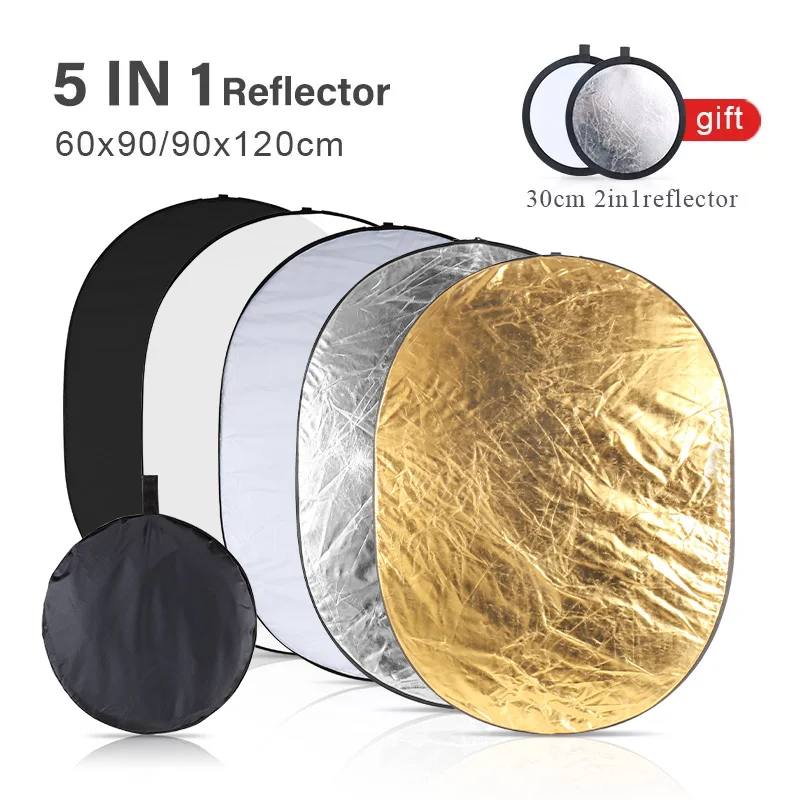 5 in 1 Reflector for Photo Studio Photography Collapsible Portable