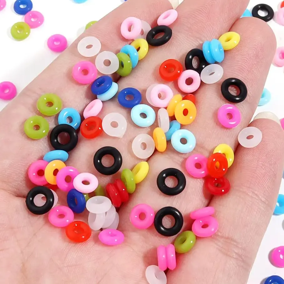 100pcs/Lot Elastic Silicone Rubber Stopper Rings Non-slip Positioning ...