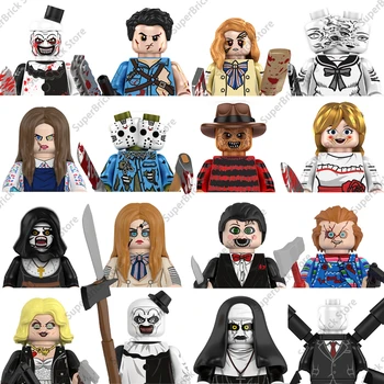 Horror Movie Series Freddy Vs.Jason Mini Action Figures Dolls Model Building Blocks Thrilling Ghosts Souls Bricks Kit Toys Gift 1
