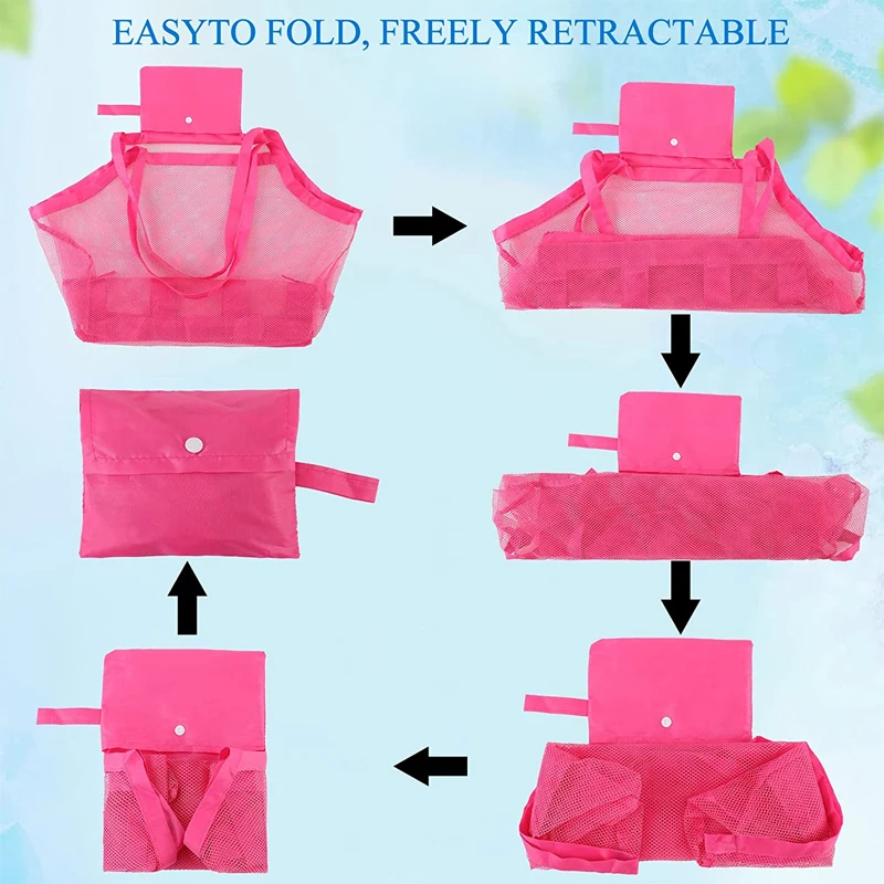 Children Sand Away Portable Mesh Beach Bag 2
