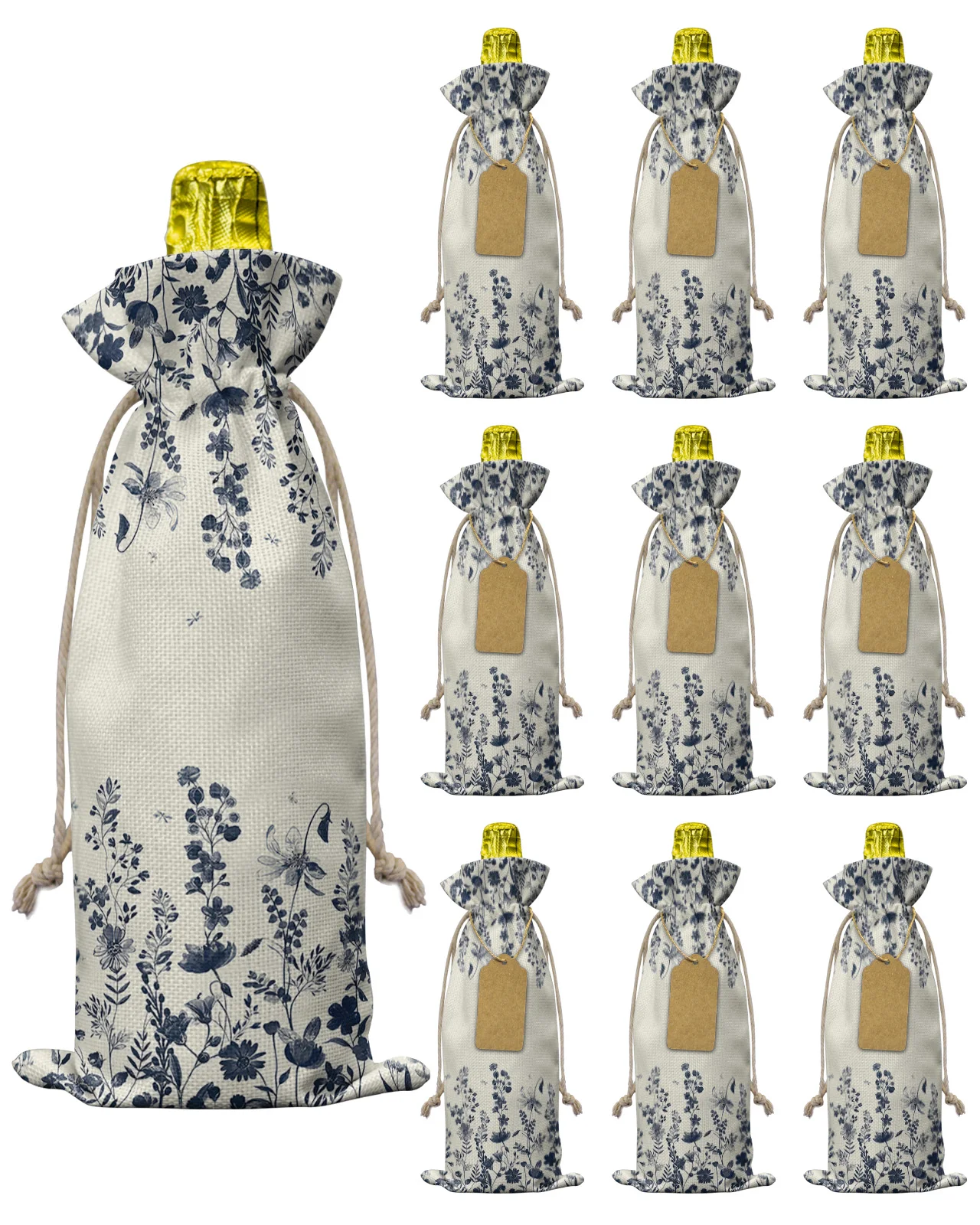 

10 шт., винтажные Чехлы для винных бутылок