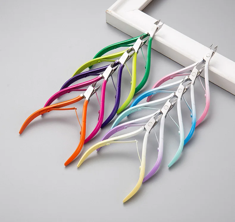 Scharfe Nagelhautzange aus Edelstahl, Entferner abgestorbener Haut, Nagelkunstschere für Maniküre, Pediküre, Nagelknipser, Trimmer, ergonomisch – Detail 10